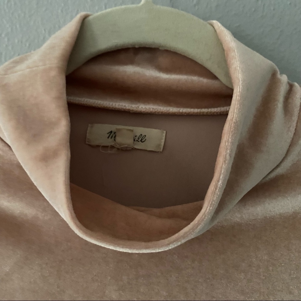 Madewell Velvet Mock Turtle Neck Top - Picture 3 of 6